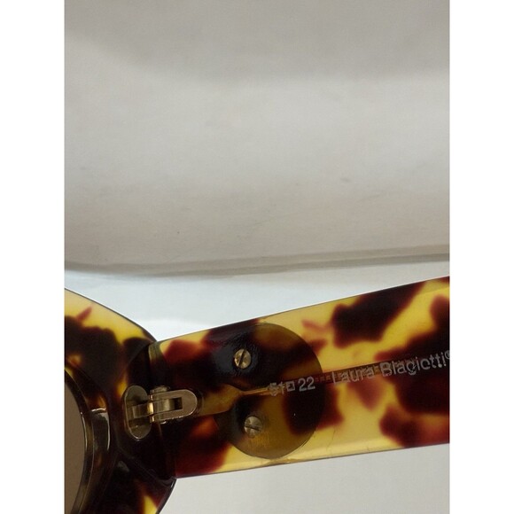 LAURA BIAGIOTTI Brown Tortoise Gold Sunglasses 51-22 Made‎ in Italy + Coach Case main image 6
